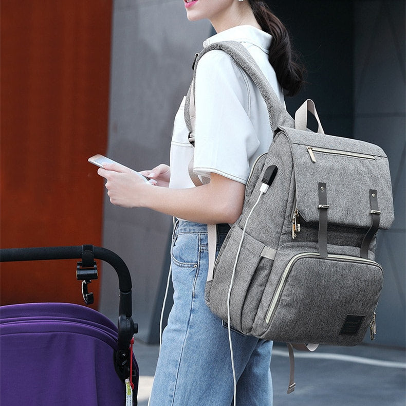 Milk Daddy Backpack Waterproof Mummy Bag Shoulder Pregnancy Pack USB Charging Bottle Heating Pack