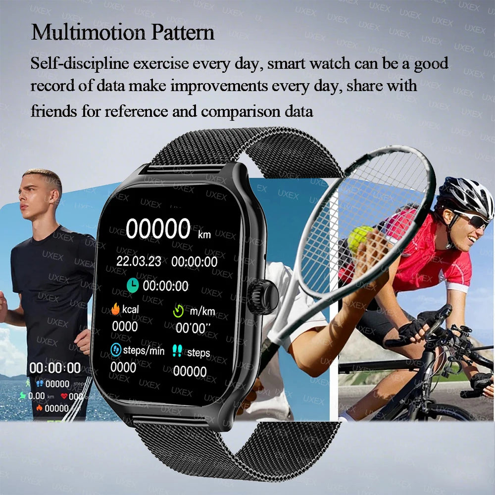 Smart Watch Plus Men Women Plus Full Touch Screen Sports Fitness Watch Bluetooth Call Android Phone Digital Multidial Smartwatch