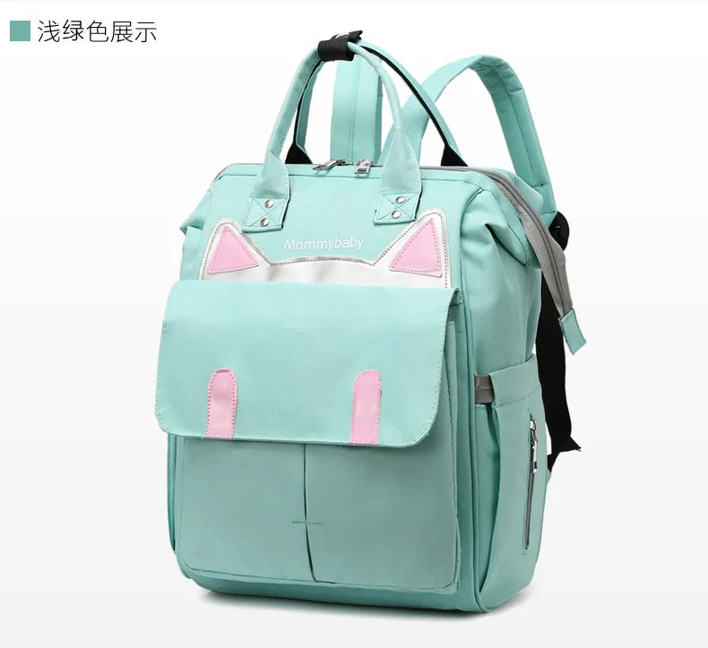 Mommy Mother and Baby Backpack Outing Student Bag New Fashion Portable Shoulder Large Capacity Multi-functional Shoulder