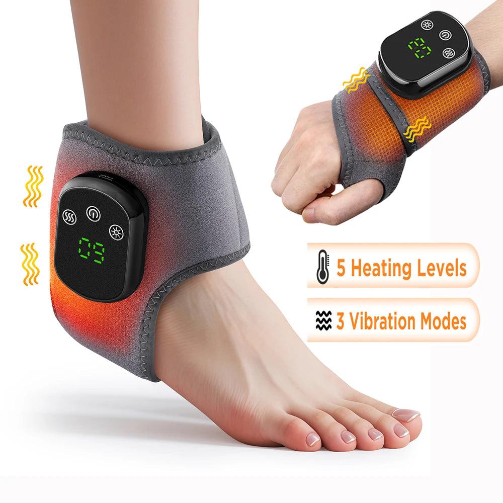 Electric foot and hand massager can vibrate and heat the ankles and ankles, and the bracket joints are portable, which can relax