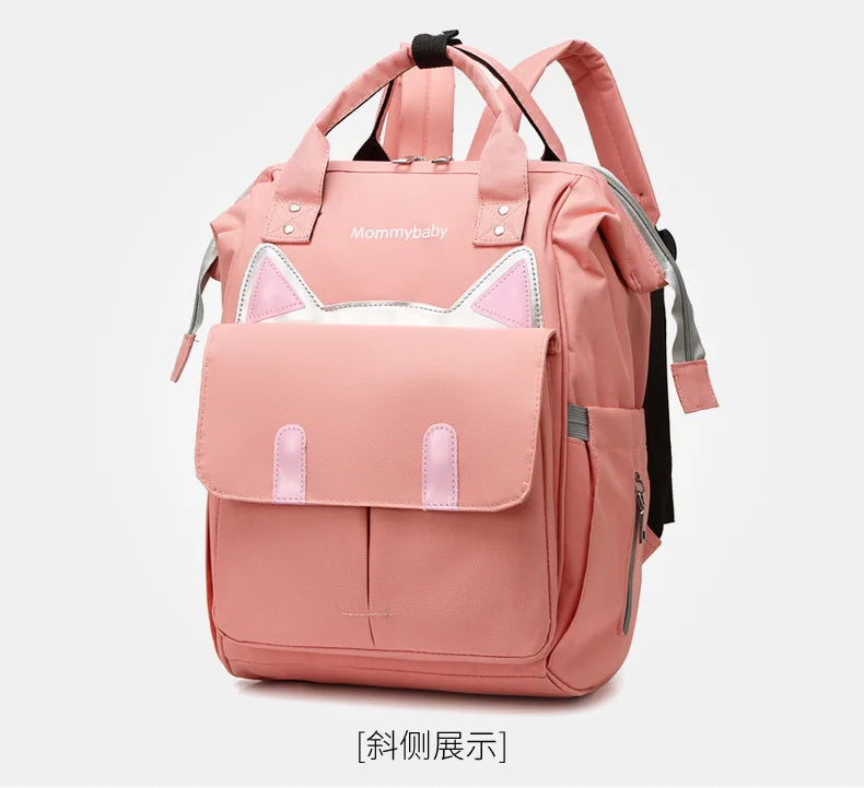 Mommy Mother and Baby Backpack Outing Student Bag New Fashion Portable Shoulder Large Capacity Multi-functional Shoulder