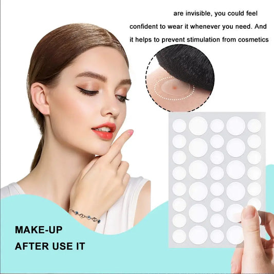 Round Hydrocolloid Acne Patches Waterproof Removal Pimple Invisible Sticker Lightweight Breathable Concealer Face Skin Care