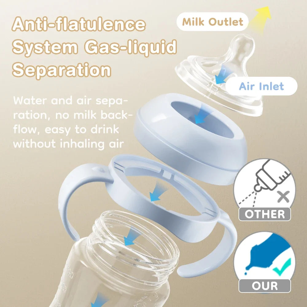 150/240/330ML Baby PP Bottle Newborn Baby Bottle with Handle Milk BottleFeeding  Baby Bottles Newborn Feeding Supplies