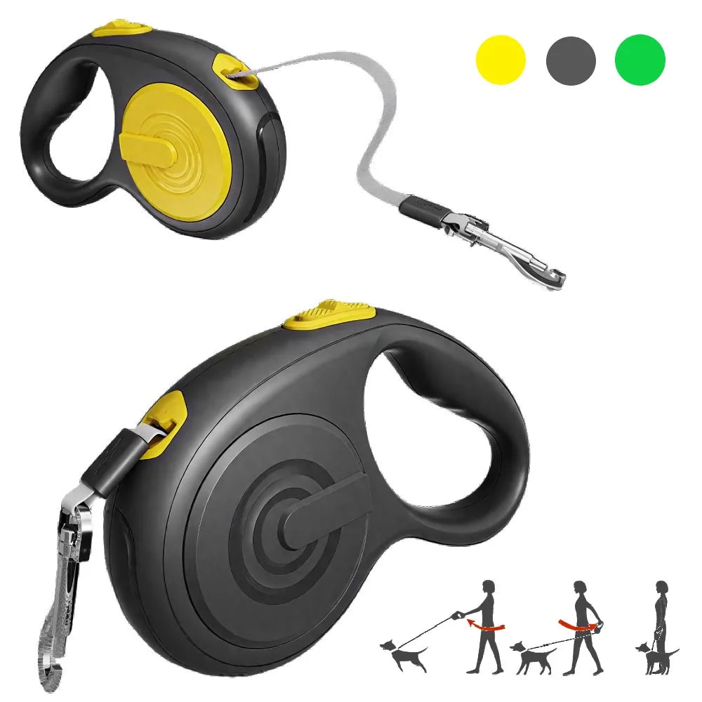 Retractable Dog Leash Leading Collar for Dogs Pet Walking Leash Adjustable Reflective Tape Walking Outdoor Dog Rope Accessories