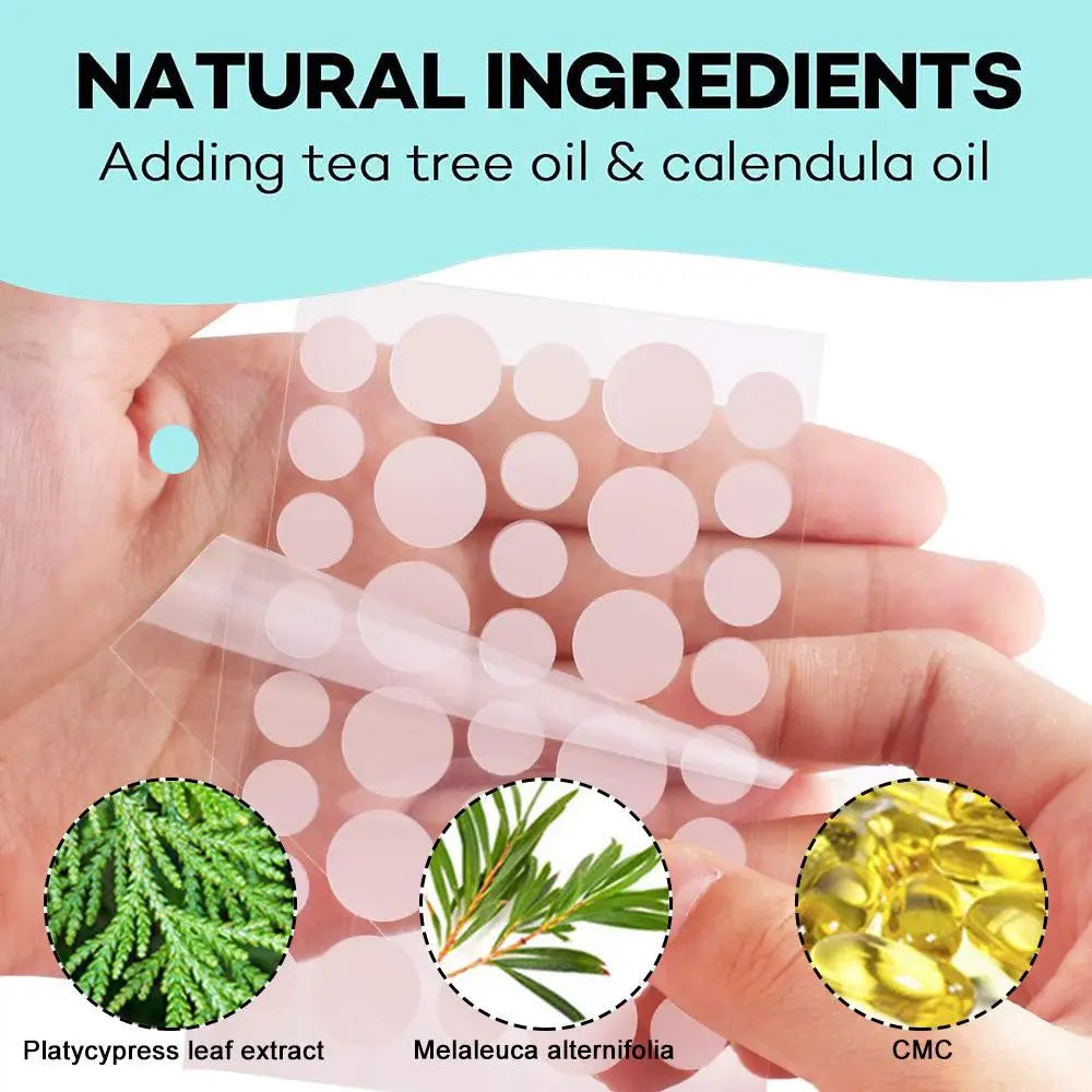 Round Hydrocolloid Acne Patches Waterproof Removal Pimple Invisible Sticker Lightweight Breathable Concealer Face Skin Care