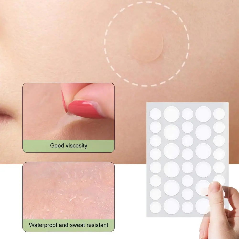Round Hydrocolloid Acne Patches Waterproof Removal Pimple Invisible Sticker Lightweight Breathable Concealer Face Skin Care