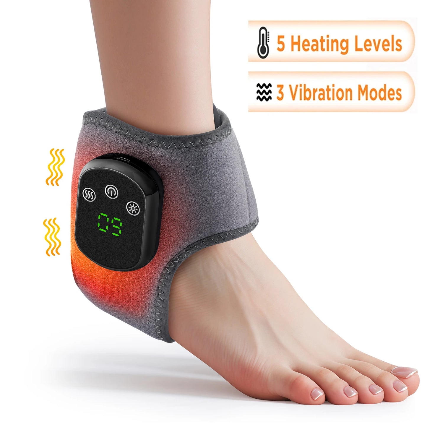 Electric foot and hand massager can vibrate and heat the ankles and ankles, and the bracket joints are portable, which can relax
